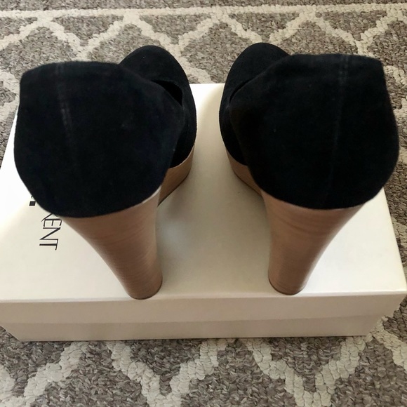 YSL Black Suede Wood Wedge - Picture 6 of 9